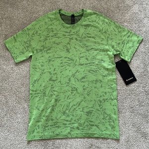 Lululemon Metal Vent Tech SS *Block Floral Graphite Grey Scream Green